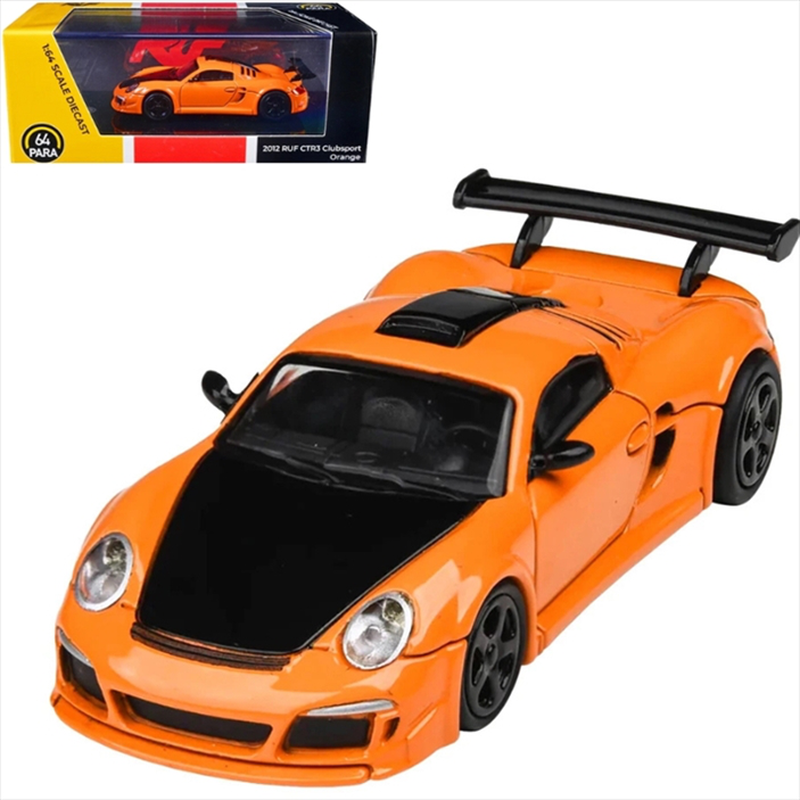 Para64 1/64 2012 ruf ctr3 clubsport, orange with black hood left hand drive, , medium-null
