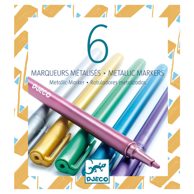 Djeco the colours 6 metalic markers, , medium