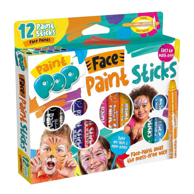 Paint pop face paint sticks 12 pack, , medium-null