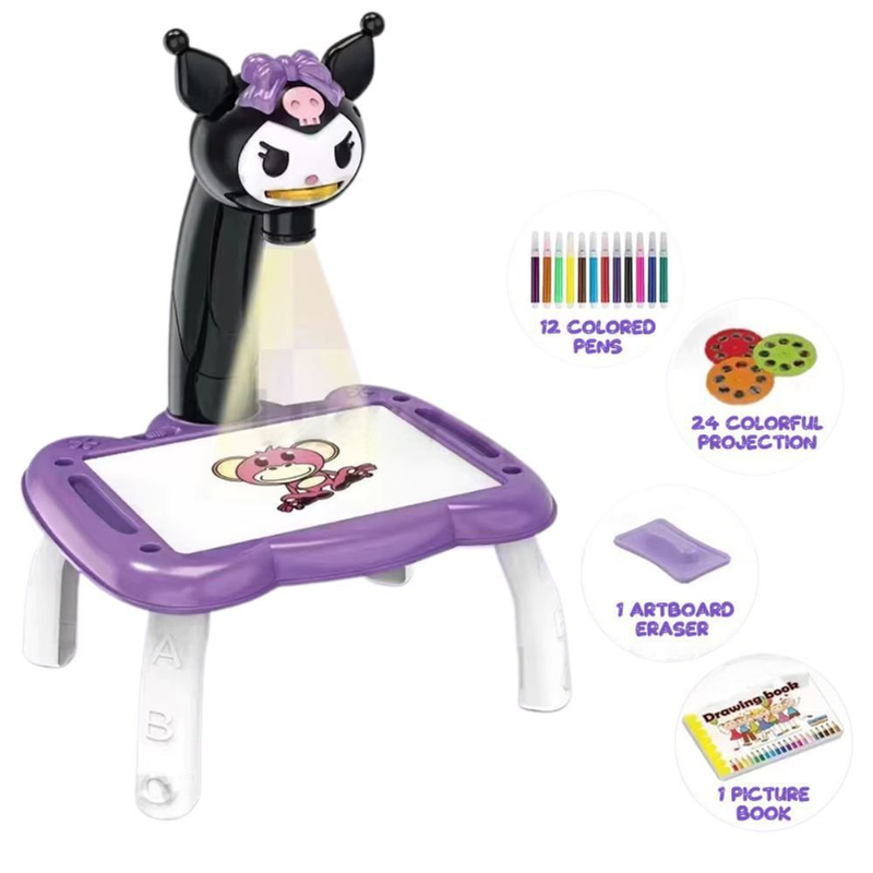 Product image: Kuromi προτζέκτορας ζωγραφικής εκπαιδευτικό παιχνίδι για παιδιά με χρώματα & φως, , medium-null