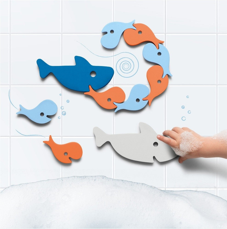 Quutopia bath toy - sharks puzzle, , medium-null
