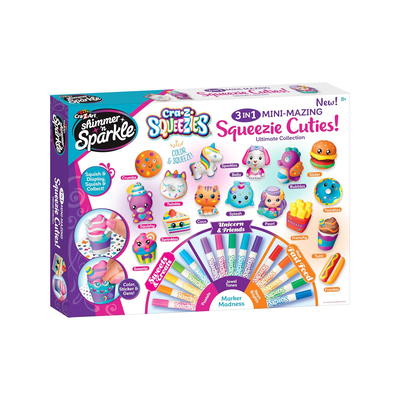 Cra-z-art shimmer 'n sparkle 3 in 1 mini mazing squeezy cuties, , medium