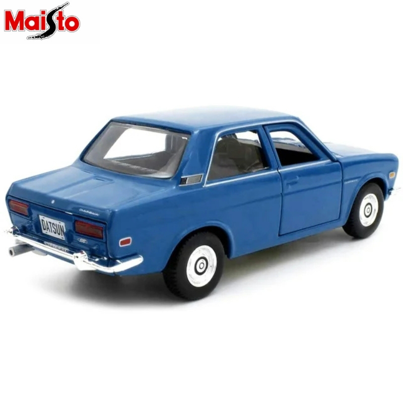 Maisto 1/24 1971 datsun 510, blue, , medium-null