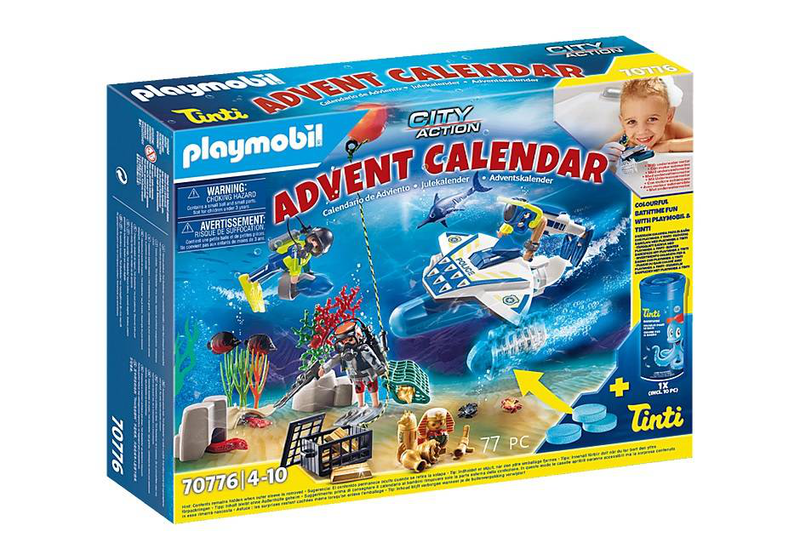 Product image: Playmobil 70776 police diving mission advent calendar with colour, , medium-null