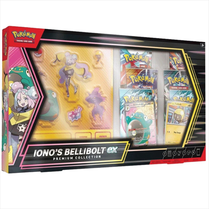 Product image: Pkm pokemon ionos bellibolt ex premium collection - 6 booster packs - 2 promo cards, , medium-null