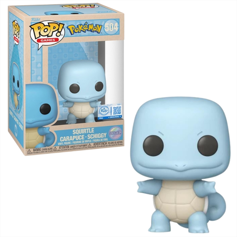 Funko pop! Games: pokemon - squirtle soft color special edition #504 vinyl figure, , medium-null