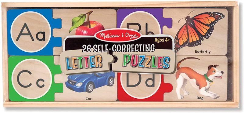 Melissa & doug self-correcting alphabet letter puzzles, , medium-null