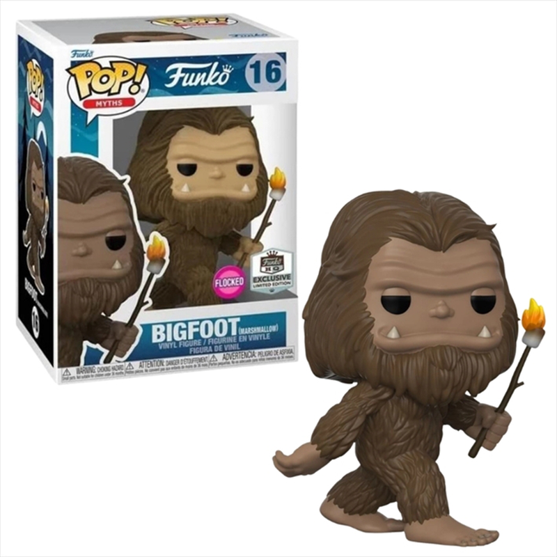 Funko pop! Myths: bigfoot flocked marshmallow #16 funko hq exclusive, , medium-null