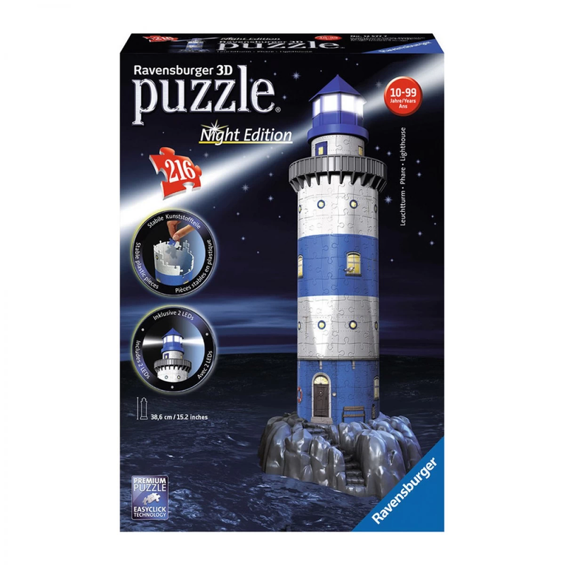 Ravensburger 3d &pi;&alpha;&zeta;&lambda; night edition &phi;&alpha;&rho;&omicron;&sigmaf; 12577 (216 &tau;&epsilon;&mu;.), , medium-null