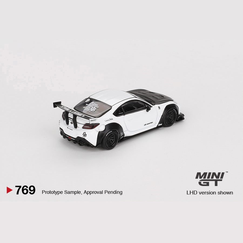 Minigt 1:64 toyota gr86 lb nation white 2023 – #769 mgt00769 die-cast model, , medium image number null