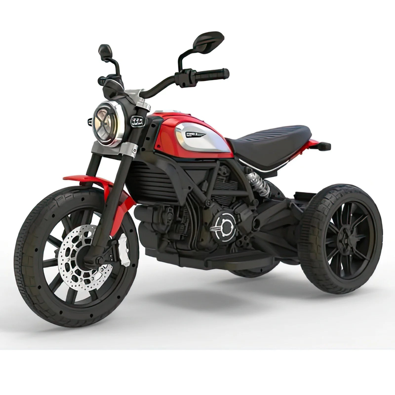 Moto ducati scrambler electric 12v battery powered 3-wheel motorbike ride-on, , medium image number null