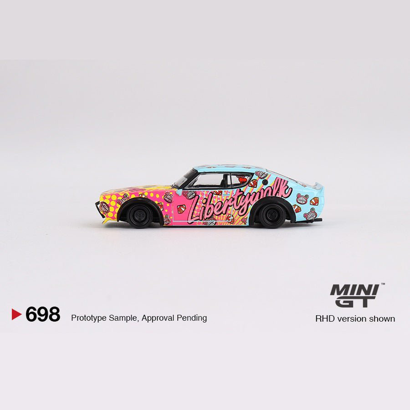 Mini gt 1:64 nissan skyline kenmeri liberty walk bi-color 1973 &ndash; #698 mgt00698 die-cast model, , medium-null