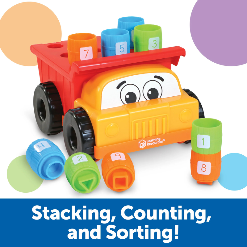 Learning resources tony the peg stacker dump truck, , medium-null