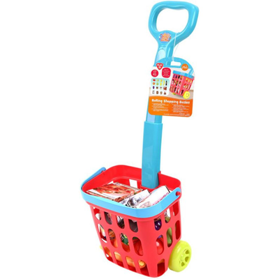Playgo rolling shopping basket 17pcs 3246, , medium
