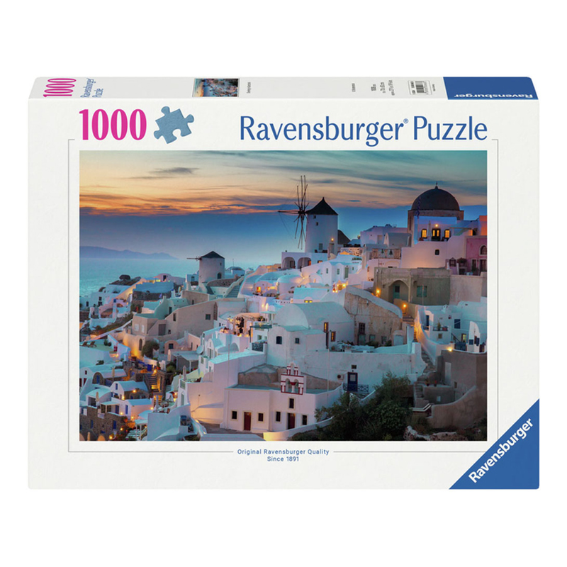 Ravensburger evening in santorini 1000pcs puzzle, , medium-null