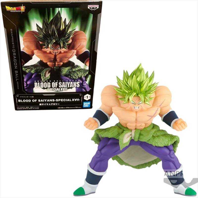 Banpresto blood of saiyans: dragon ball super - broly statue 15cm 88807, , medium image number null