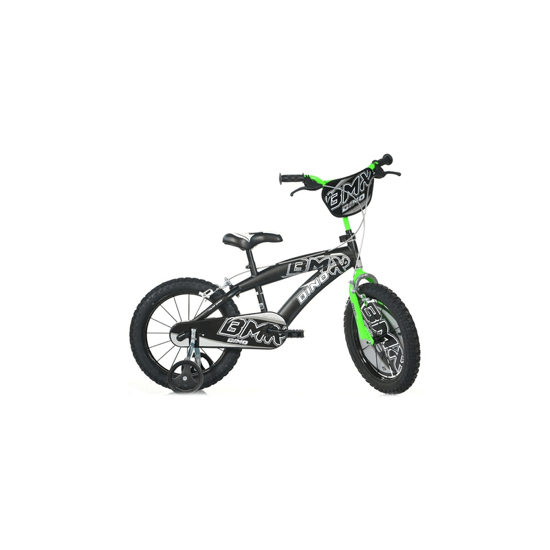 Bmx dino kids bike 14" black / green, , medium-null