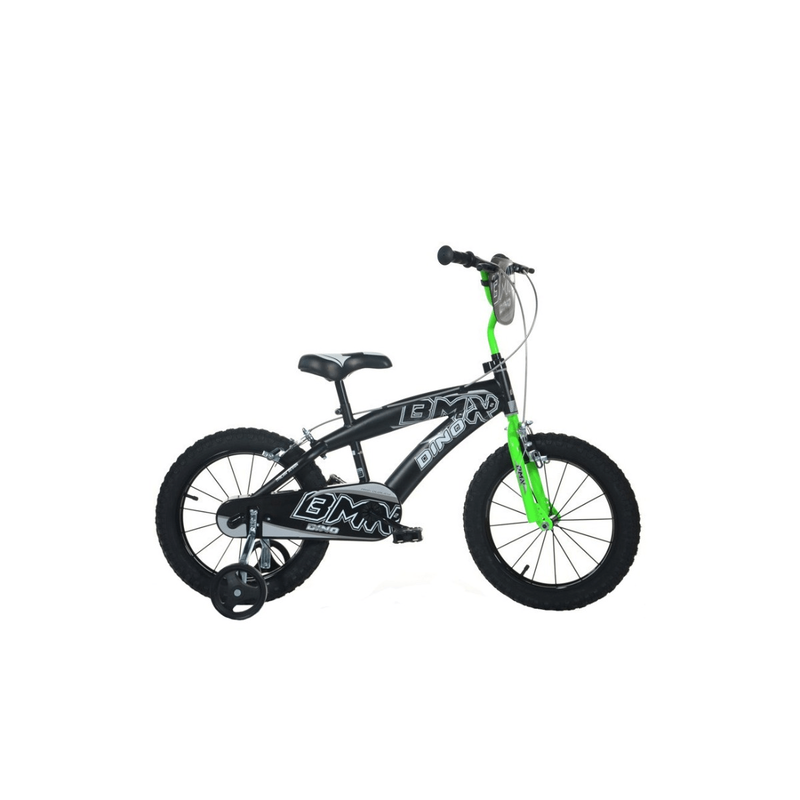 Bmx dino kids bike 14" black / green, , medium-null