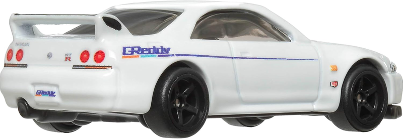 Mattel hot wheels premium car culture: modern classics - nissan skyline gt-r bcnr33, white 4/5, , medium image number null
