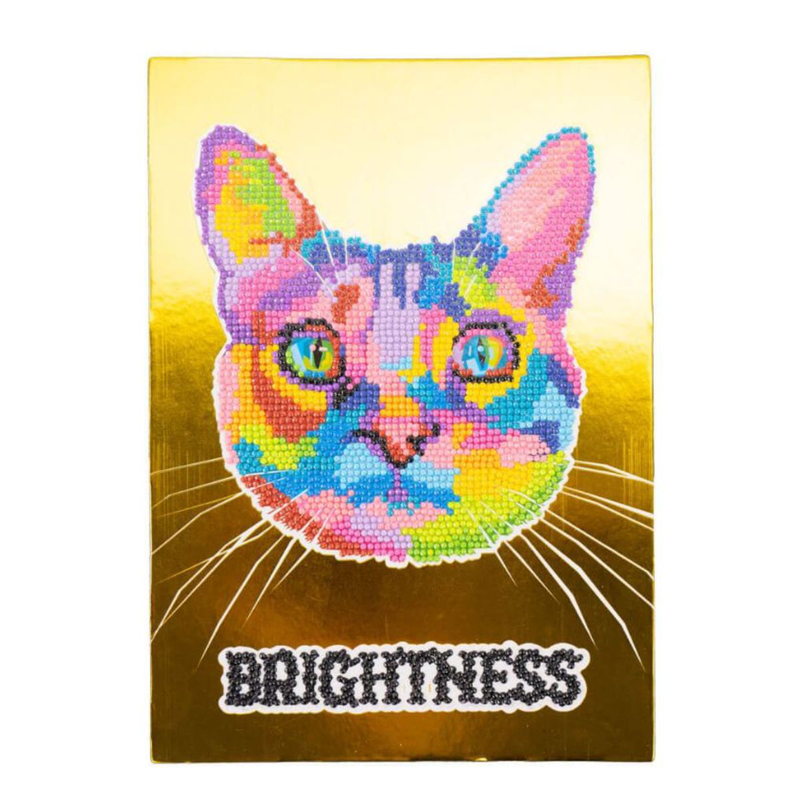 Nice diamantiny level up pop γάτα μωσαϊκό με 3d πολύχρωμους κρυστάλλους σε καθρεφτέ φόντο 96005, 8+ ετών, , medium-null