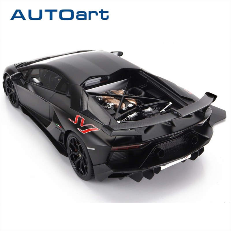 Autoart 1/18 lamborghini aventador svj, nero nemesis, , medium-null