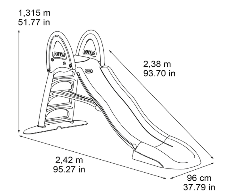 Super-mega slide with water, , medium-null