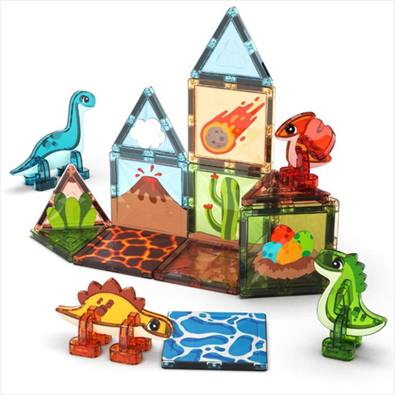 Geomag magnetic tiles dino world 25pcs pf.224.221.00, , medium-null
