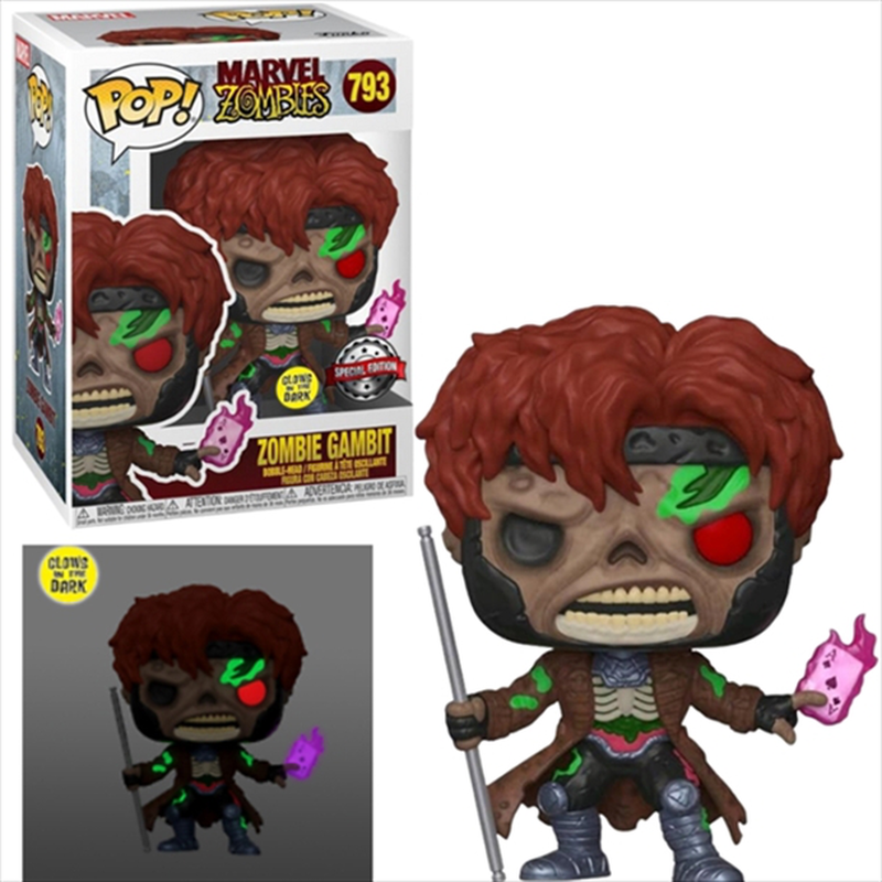 Product image: Funko pop! Marvel zombies: zombie gambit glows in the dark special edition #793, , medium-null