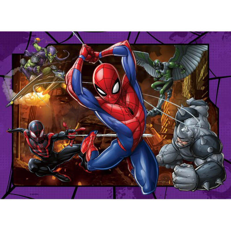 Ravensburger puzzle 4x100 pcs - spiderman 12001076, , medium-null