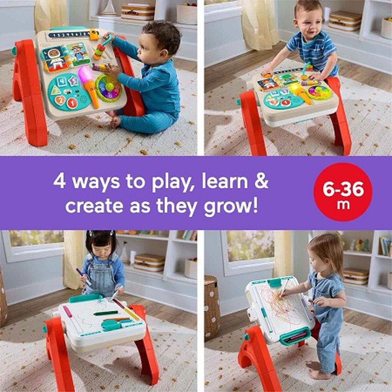 Fisher price laugh & learn 4in1 activity table & easel 6m+ jlm96, , medium-null