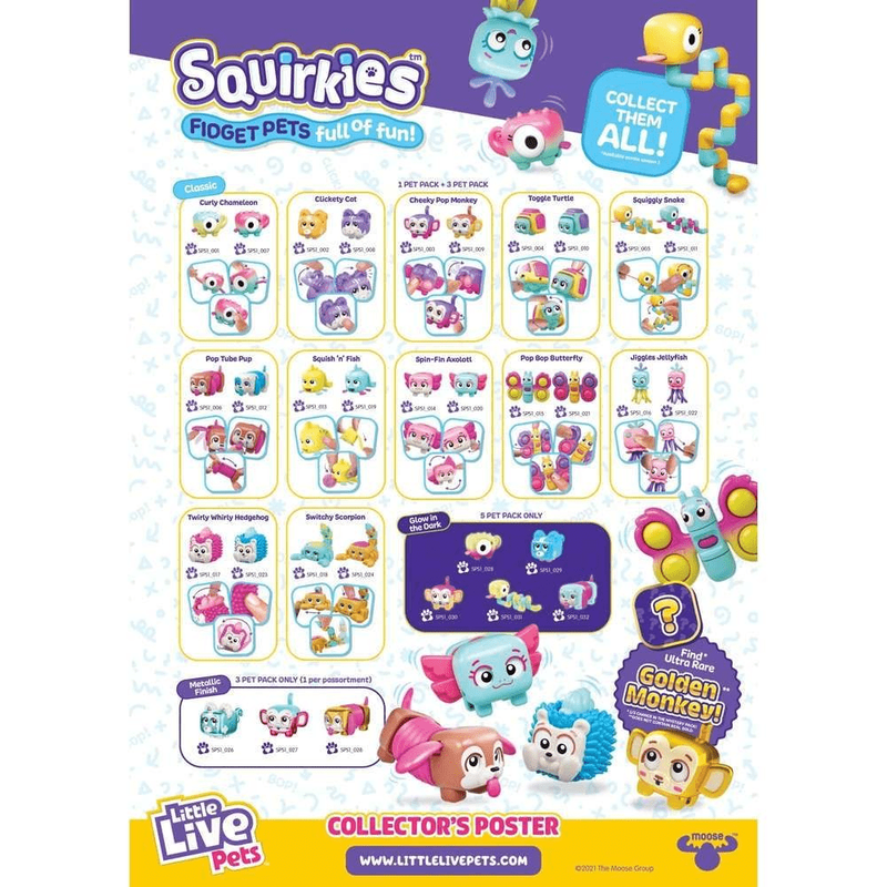 Little live pets squirkies fidget pets, , medium-null