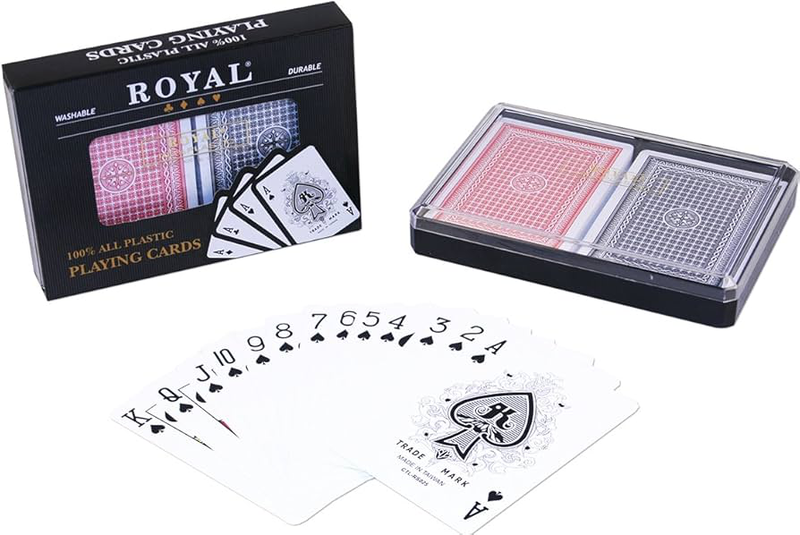 Plastic royalty 100 playing cards set, , medium-null