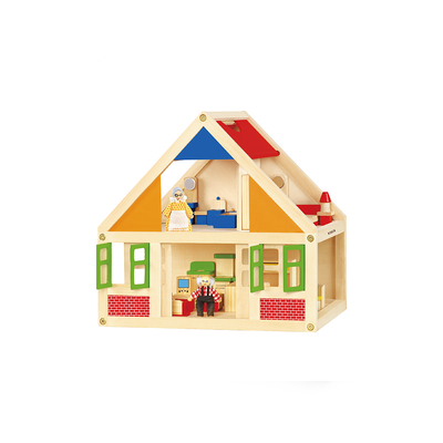 Storeydollhouse with furniture and dolls