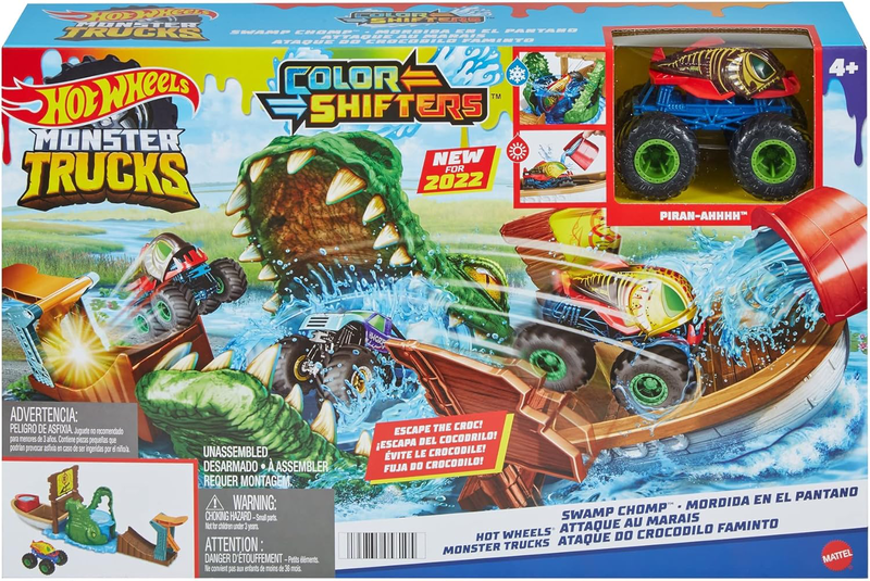 Product image: Hot wheels monster trucks color shifter swamp chomp hgv14 4y+, , medium-null