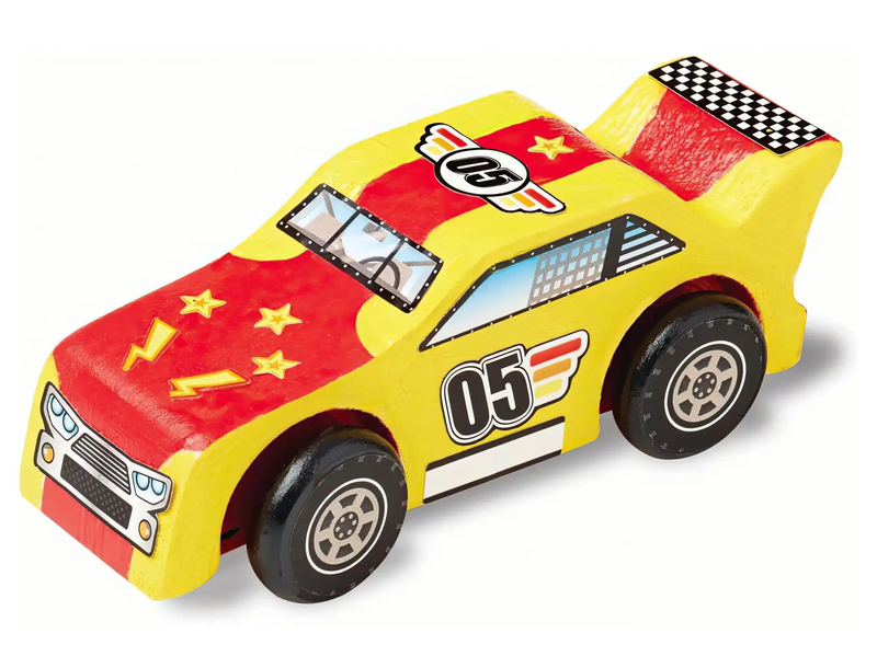 Melissa & doug created by me! Race car wooden craft kit image number null