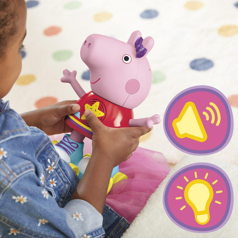 Peppa pig roller disco 11-inch interactive peppa toy image number null