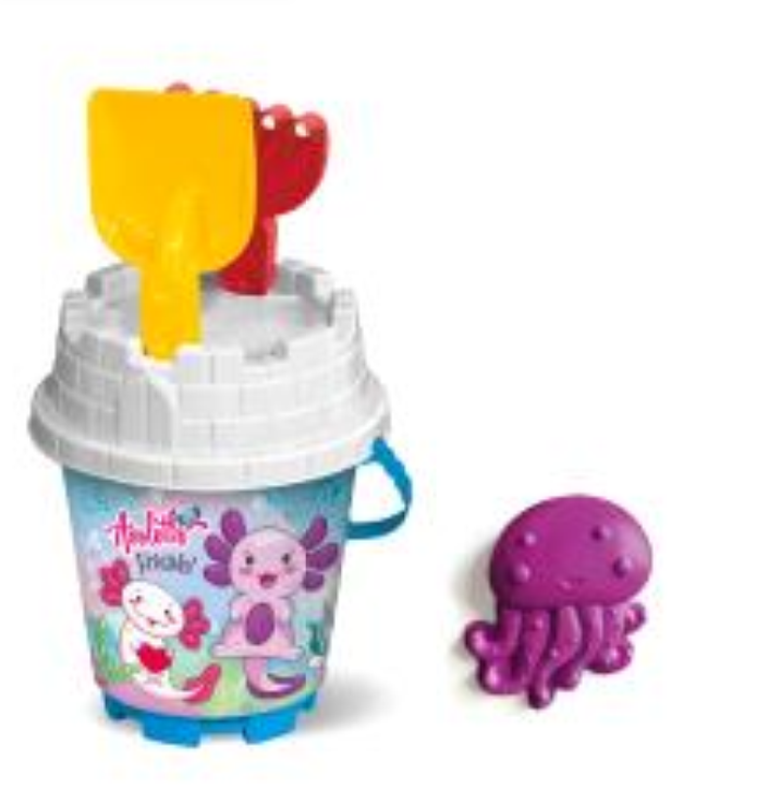 14cm beach bucket axolotls, , medium-null