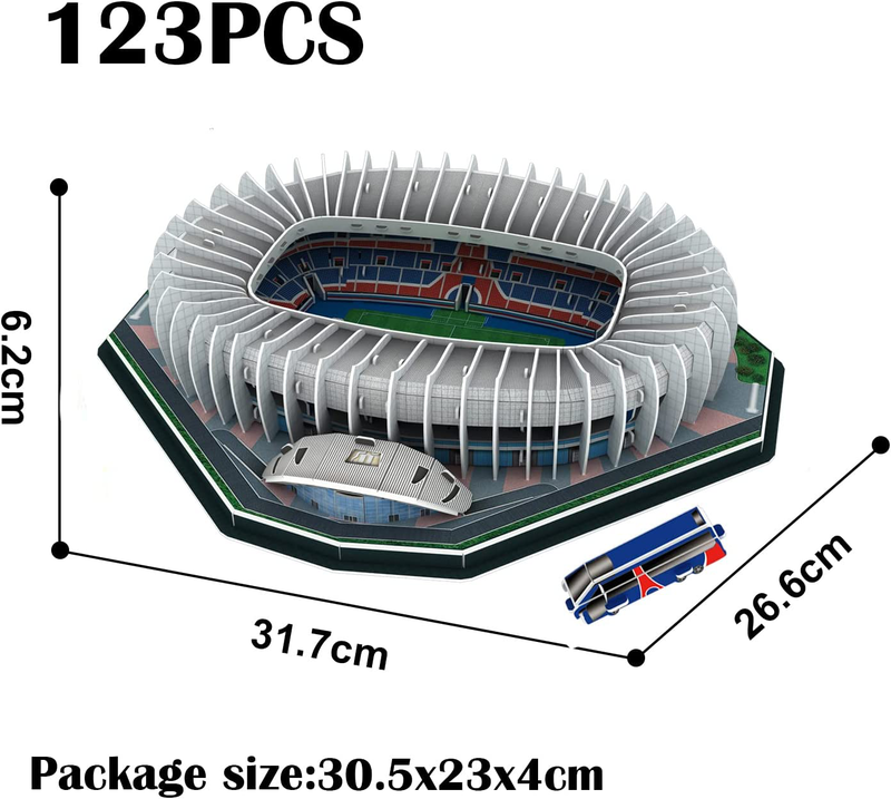 3d puzzle parc des princes - psg 123pcs, , medium-null