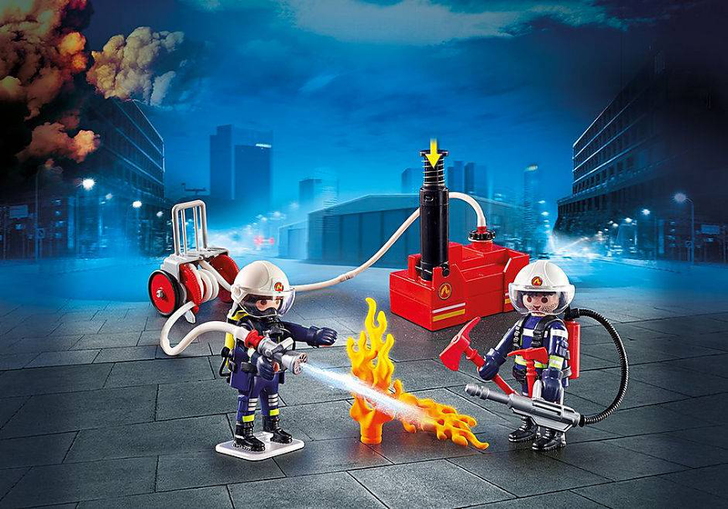 Playmobil 70557 city action fire engine with truck, , medium image number null