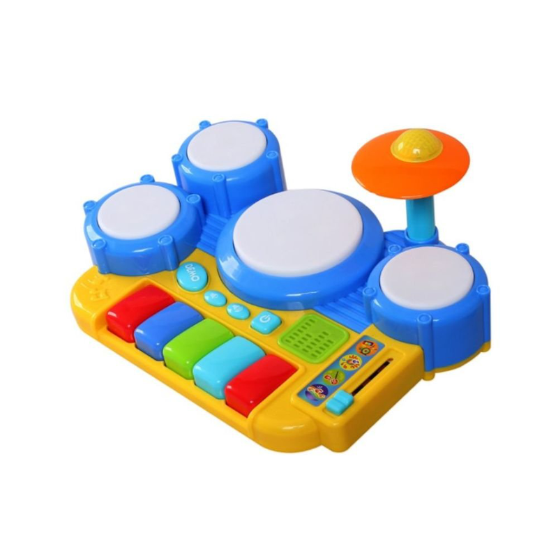 Winfun 002034 μουσικό σετ τυμπάνων με πληκτρολόγιο 5 νότων boppin’ beats drum set keyboard με ενσωματωμένα τραγούδια demo, , medium-null