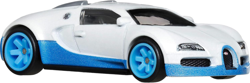 Mattel hot wheels premium car culture: hammer drop - bugatti veyron, white/blue 1/5, , medium image number null