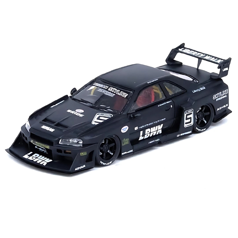 Inno models 1/64 *resin* nissan skyline *lbwk* er34 super silhouette, matt black, , medium image number null