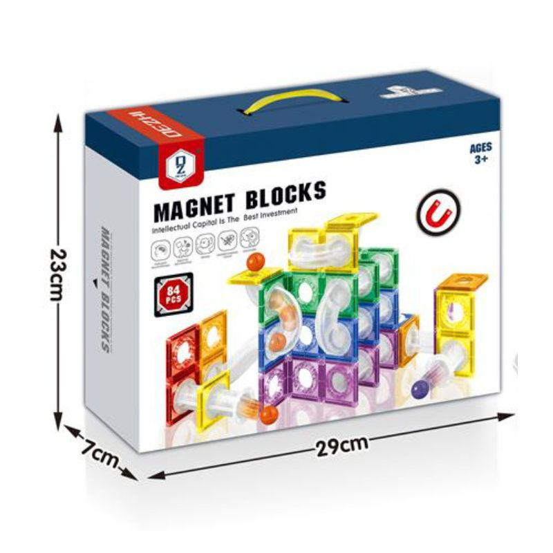 Magnetic tiles track ball 84pcs, , medium-null