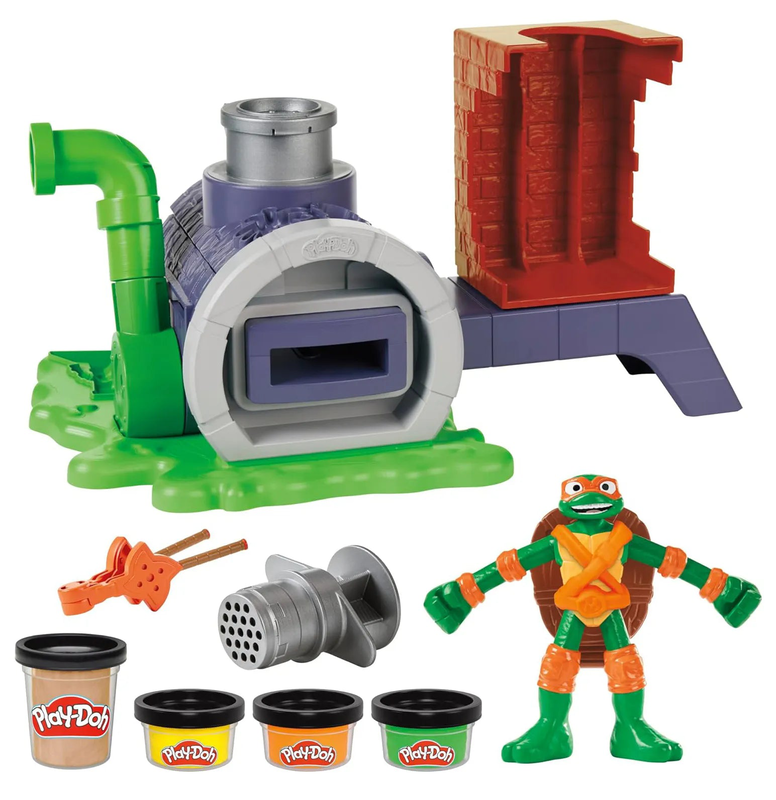 Product image: Play-doh teenage mutant ninja turtles slice and blast pizza playset, , medium-null