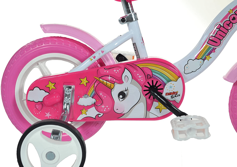 Product image: Dino bikes 108l-un unicorn bike, white & pink, , medium-null