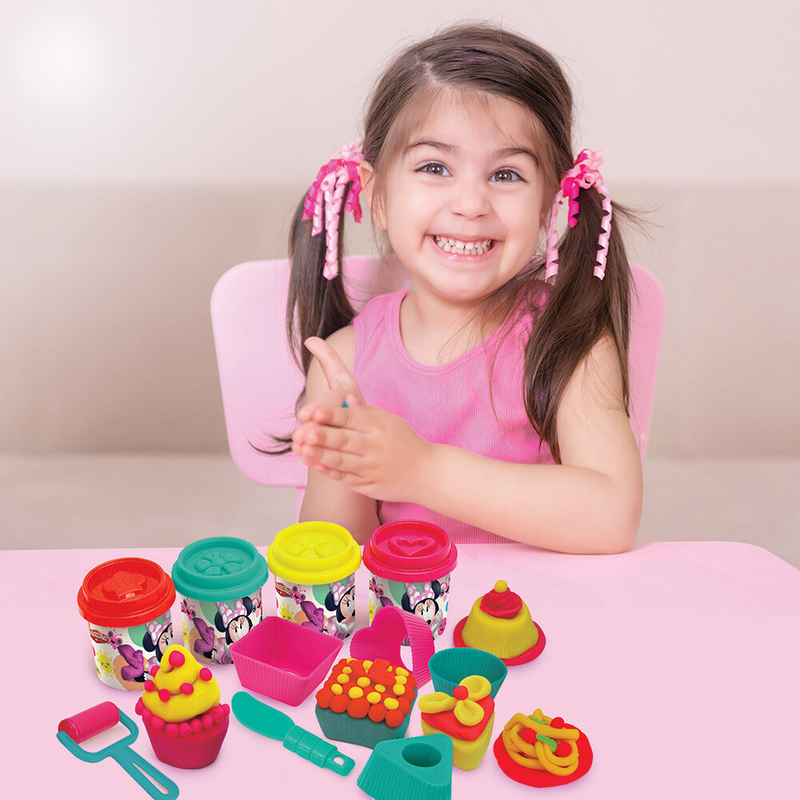 Product image: As dough minnie bucket with 4 pots - 3d caps and 8 tools 200gr for ages 3+ 03571 (1pc random selection), , medium-null