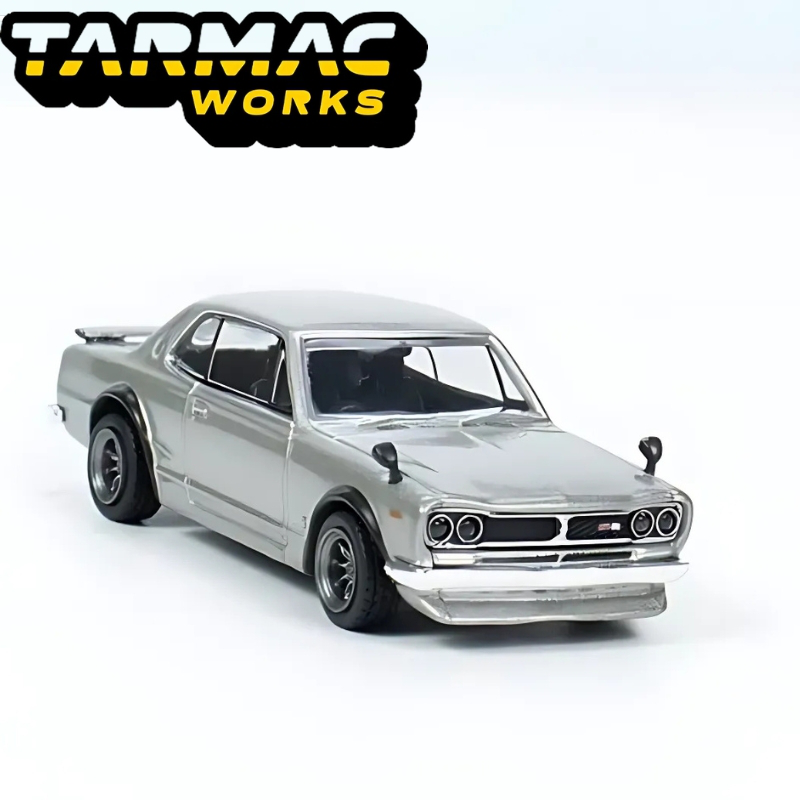 Tarmac 1/64 nissan skyline 2000 gt-r kpgc10, silver, , medium-null
