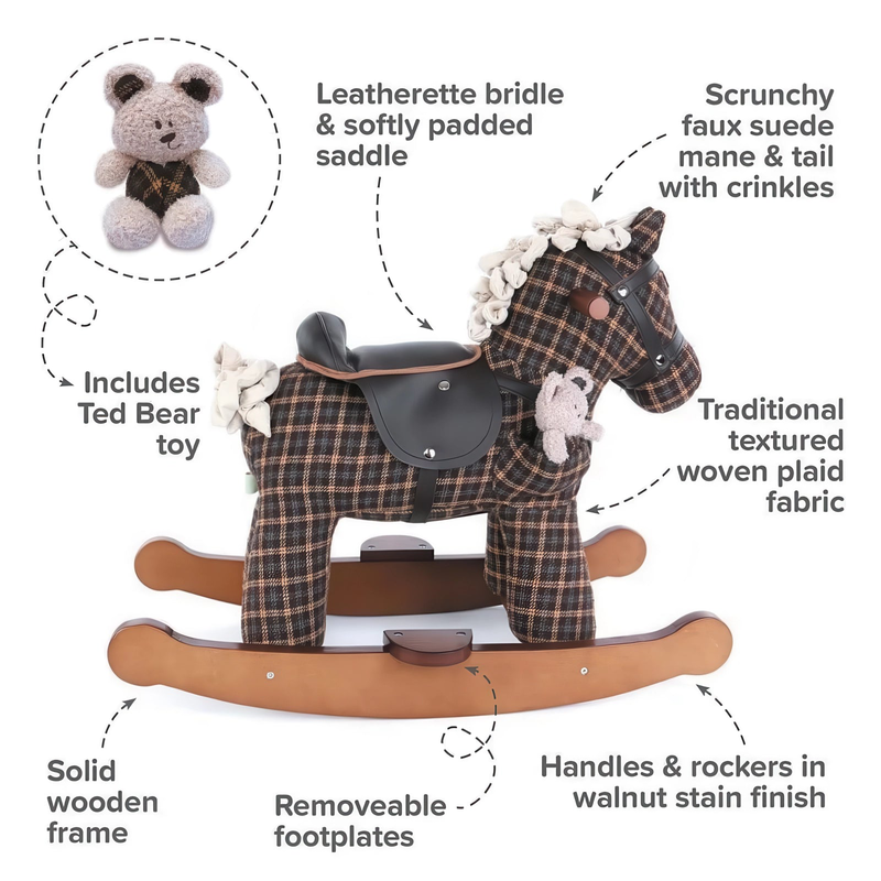 Little bird told me rufus & ted rocking horse, , medium-null