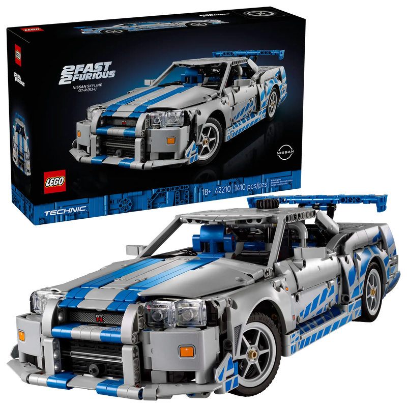 Product image: Lego technic 42210 2 fast 2 furious nissan skyline gt-r (r34) car, , medium-null