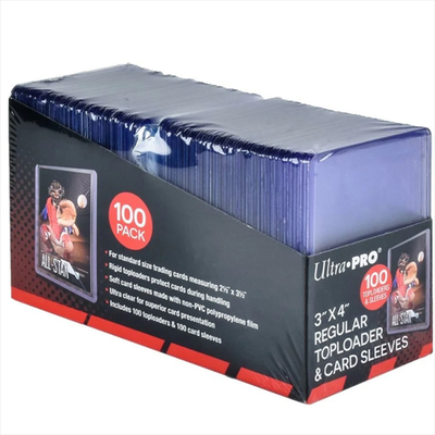 Ultra-pro toploaders 3x4 regular toploaders and card sleeves 100 pieces each, , medium